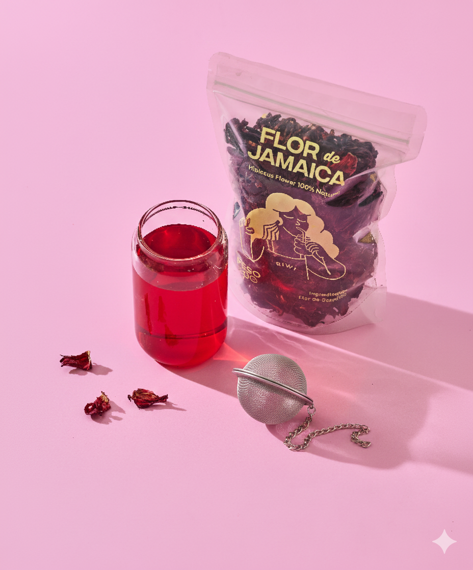 Dúo de Infusión — Flor de Jamaica + Filtro Riwi